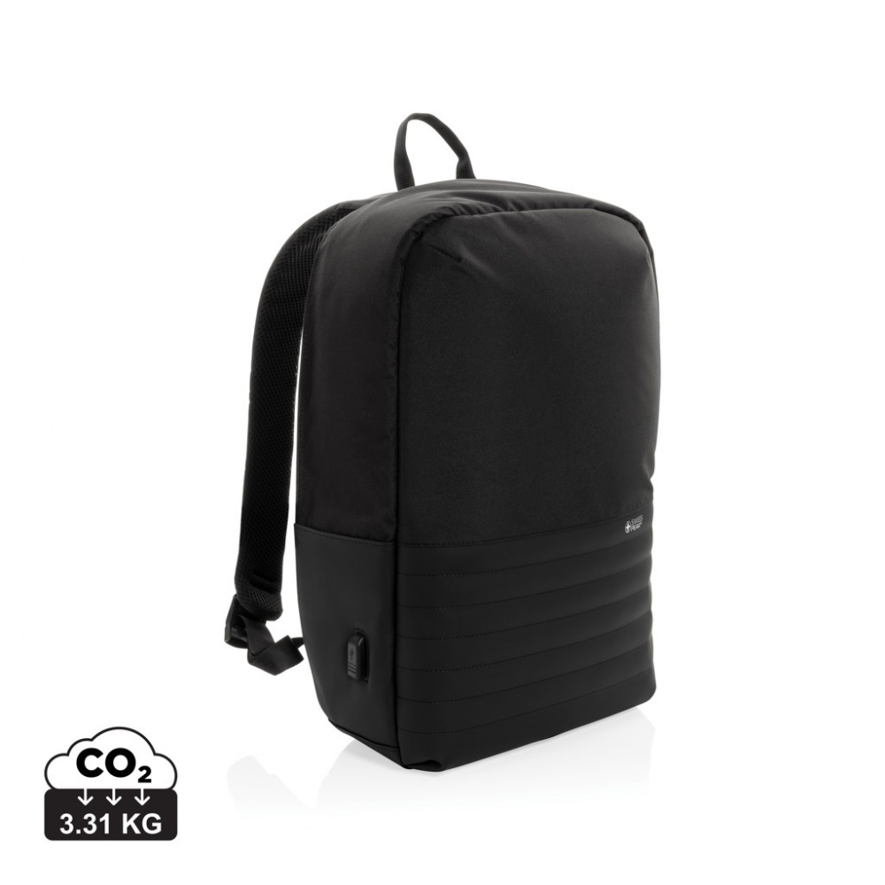 Logo trade advertising products picture of: Swiss Peak AWARE™ RFID anti-theft 15.6'' laptop backpack