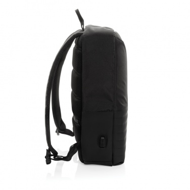 Logo trade promotional gifts image of: Swiss Peak AWARE™ RFID anti-theft 15.6'' laptop backpack