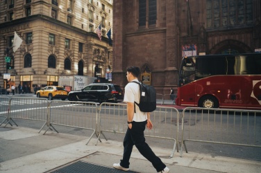 Logo trade promotional items image of: Armond AWARE™ RPET 15.6 inch deluxe laptop backpack