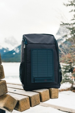 Logotrade promotional merchandise image of: Pedro AWARE™ RPET deluxe backpack with 5W solar panel