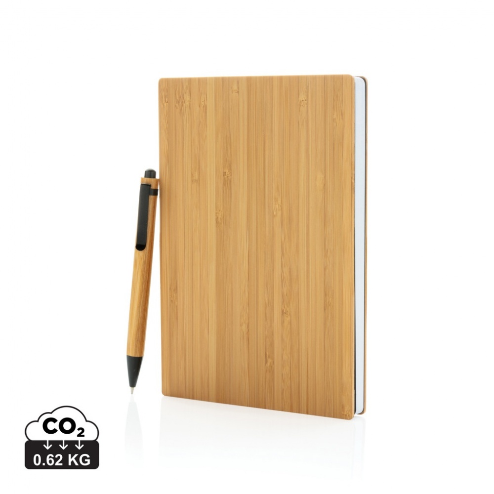 Logotrade promotional product image of: A5 Bamboo notebook & pen set