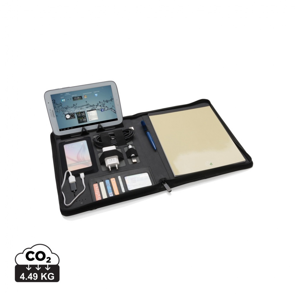 Logo trade business gift photo of: Tech portfolio with powerbank