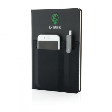 Logo trade promotional merchandise photo of: A5 Deluxe notebook with smart pockets