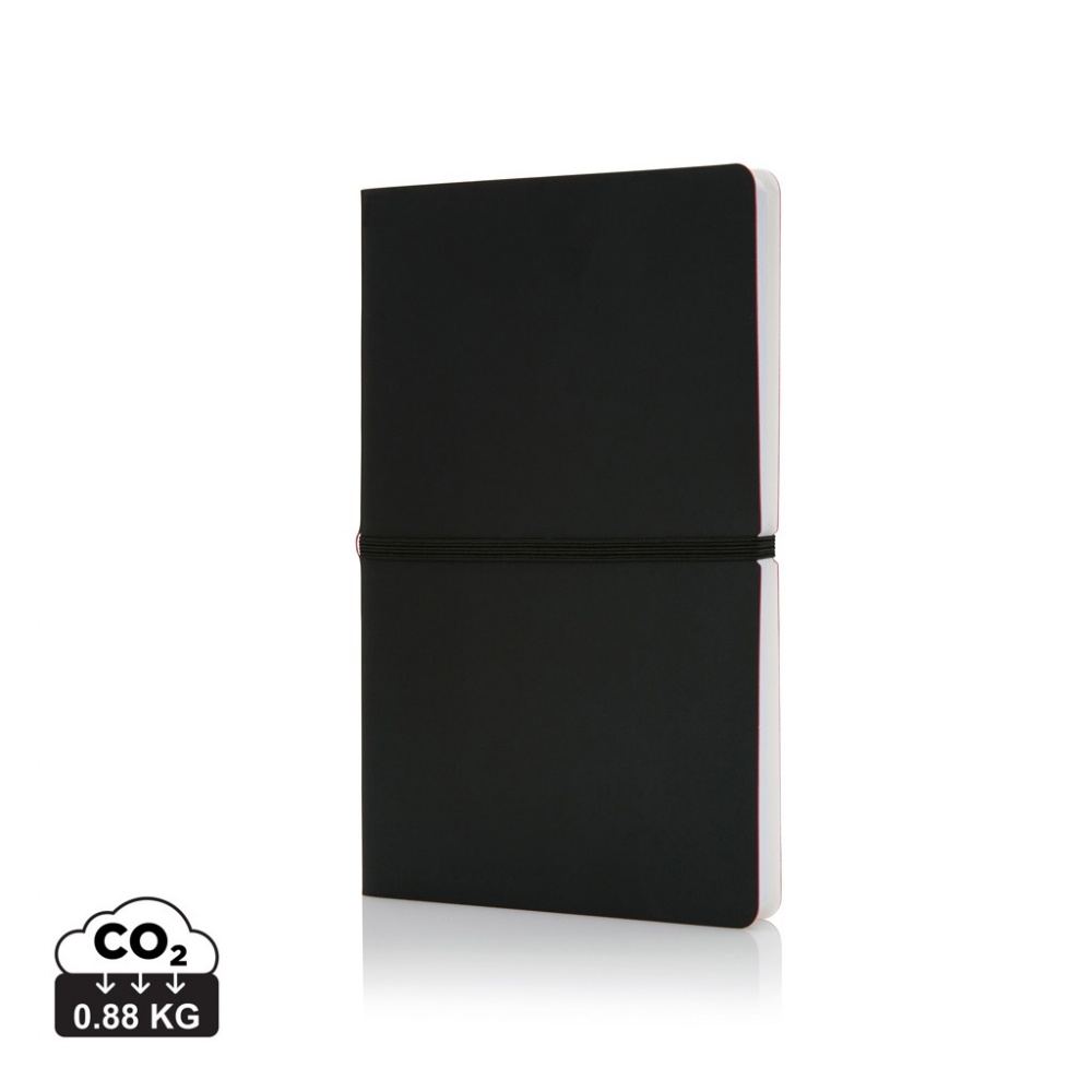 Logo trade promotional gifts picture of: Deluxe softcover A5 notebook