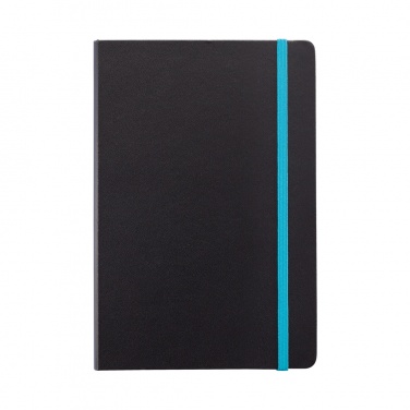 Logo trade promotional giveaways picture of: Deluxe hardcover A5 notebook with coloured side