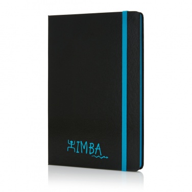 Logotrade promotional products photo of: Deluxe hardcover A5 notebook with coloured side