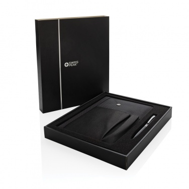 Logotrade promotional giveaway image of: Refillable notebook and pen set