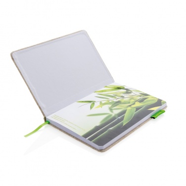 Logo trade business gift photo of: A5 jute notebook