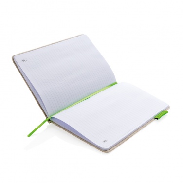 Logotrade promotional item picture of: A5 jute notebook