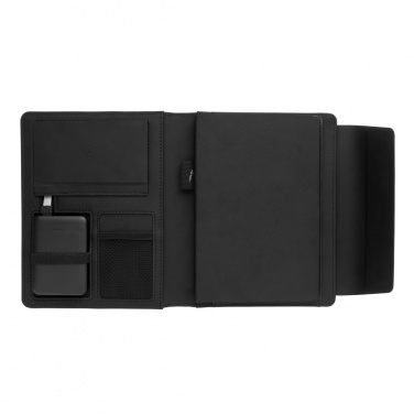 Logo trade corporate gifts picture of: Fiko wireless charging A5 portfolio with powerbank