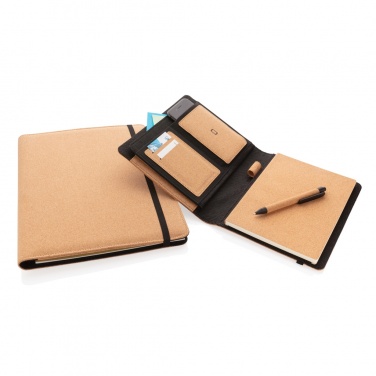 Logotrade promotional merchandise image of: Deluxe cork portfolio A4 with pen