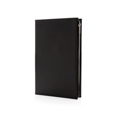 Logo trade promotional products image of: Swiss Peak A5 PU notebook with zipper pocket