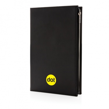 Logotrade promotional item picture of: Swiss Peak A5 PU notebook with zipper pocket