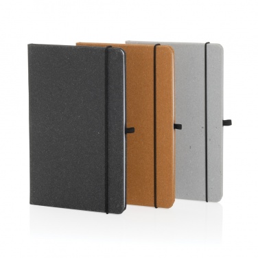 Logo trade promotional merchandise image of: Recycled leather hardcover notebook A5