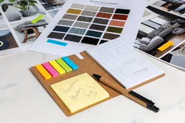 Logotrade corporate gifts photo of: Kraft sticky notes A6 booklet with pen