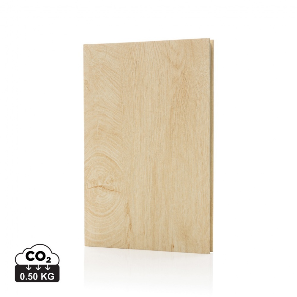 Logo trade corporate gift photo of: Kavana wood print A5 notebook