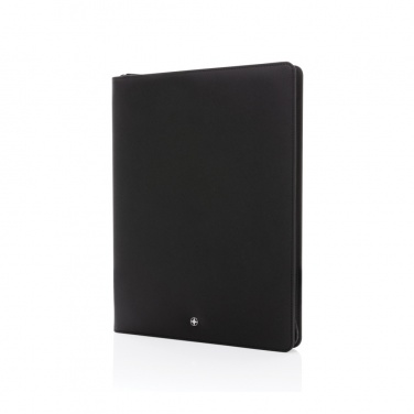 Logo trade promotional items picture of: Swiss Peak Heritage RCS rPU A4 portfolio with zipper