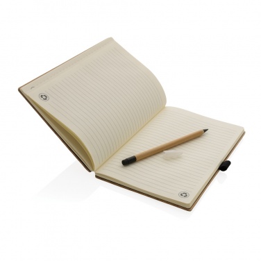 Logotrade promotional item image of: Bamboo notebook and infinity pencil set