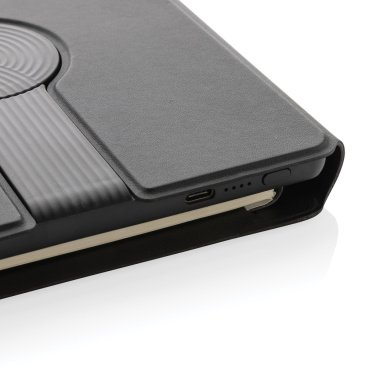 Logotrade promotional gifts photo of: Swiss Peak RCS rePU notebook with 2-in-1 wireless charger