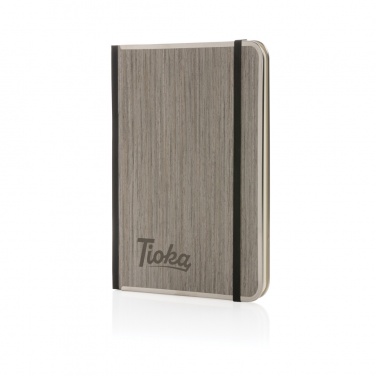 Logo trade advertising products picture of: Treeline A5 wooden cover deluxe notebook
