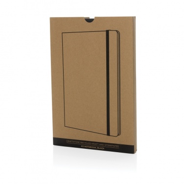 Logo trade corporate gifts image of: Craftstone A5 recycled kraft and stonepaper notebook