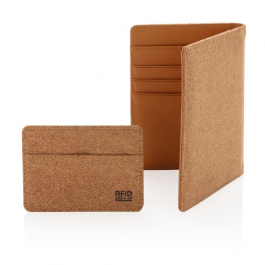 Logo trade promotional gift photo of: Cork secure RFID passport cover