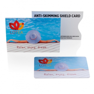 Logo trade promotional products image of: Anti-skimming RFID shield card with active jamming chip