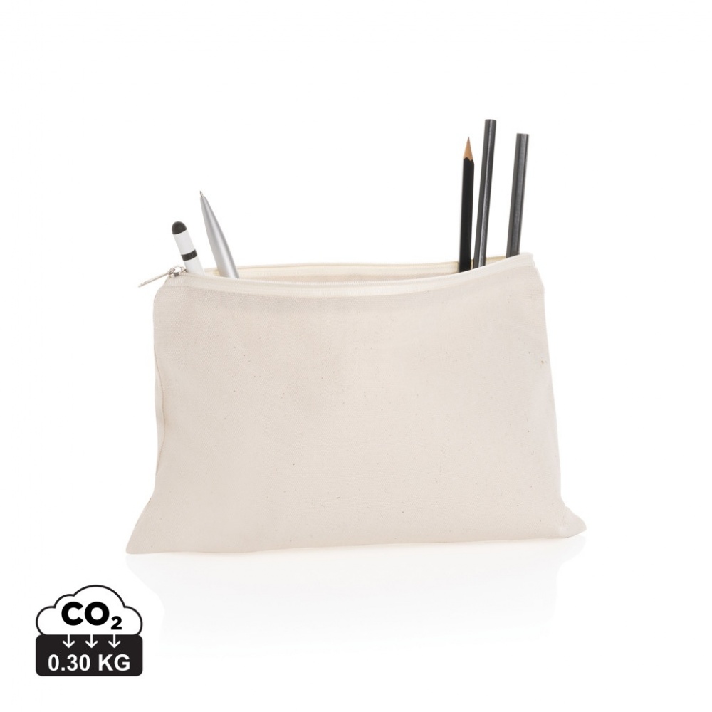 Logo trade promotional merchandise image of: Impact Aware™ 285 gsm rcanvas pencil case undyed