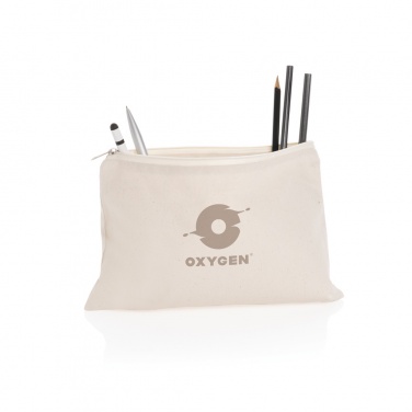 Logo trade promotional gifts picture of: Impact Aware™ 285 gsm rcanvas pencil case undyed