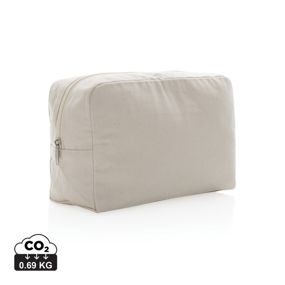 Logotrade corporate gift picture of: Impact Aware™ 285 gsm rcanvas toiletry bag undyed