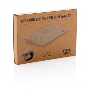 Logo trade corporate gifts picture of: Cork secure RFID slim wallet