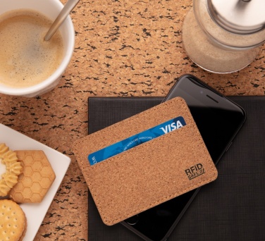 Logo trade business gift photo of: Cork secure RFID slim wallet