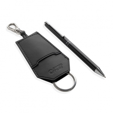Logo trade advertising product photo of: SP Tula RCS certified recycled PU key holder and pen set