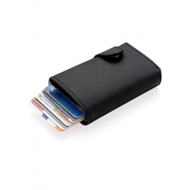 Logo trade business gifts image of: Standard aluminium RFID cardholder with PU wallet