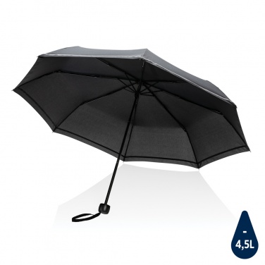 Logo trade business gifts image of: 20.5"Impact AWARE™ RPET 190T pongee mini reflective umbrella