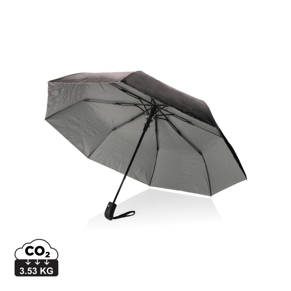 Logotrade promotional item image of: 21" Impact AWARE™ RPET 190T Pongee dual colour mini umbrella
