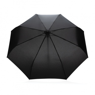 Logo trade promotional merchandise image of: 21" Impact AWARE™ RPET 190T bamboo auto open/close umbrella