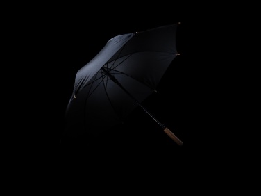 Logo trade promotional gifts picture of: 23" Impact AWARE™ RPET 190T auto open bamboo umbrella
