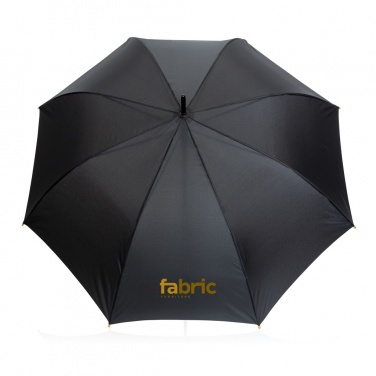 Logo trade promotional merchandise picture of: 27" Impact AWARE™ RPET 190T auto open bamboo umbrella