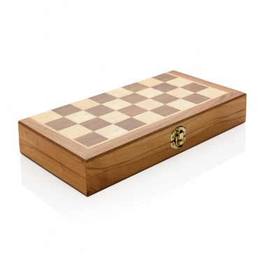 Logo trade corporate gift photo of: Luxury wooden foldable chess set