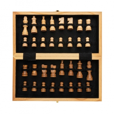 Logo trade promotional product photo of: Luxury wooden foldable chess set
