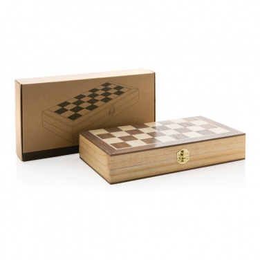 Logotrade promotional merchandise photo of: Luxury wooden foldable chess set