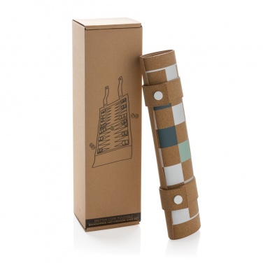 Logo trade promotional merchandise picture of: Britton cork foldable backgammon and checkers game set