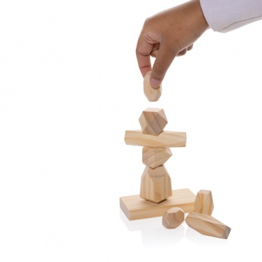 Logotrade promotional merchandise photo of: Ukiyo Crios wooden balancing rocks in pouch