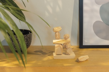 Logo trade promotional merchandise image of: Ukiyo Crios wooden balancing rocks in pouch