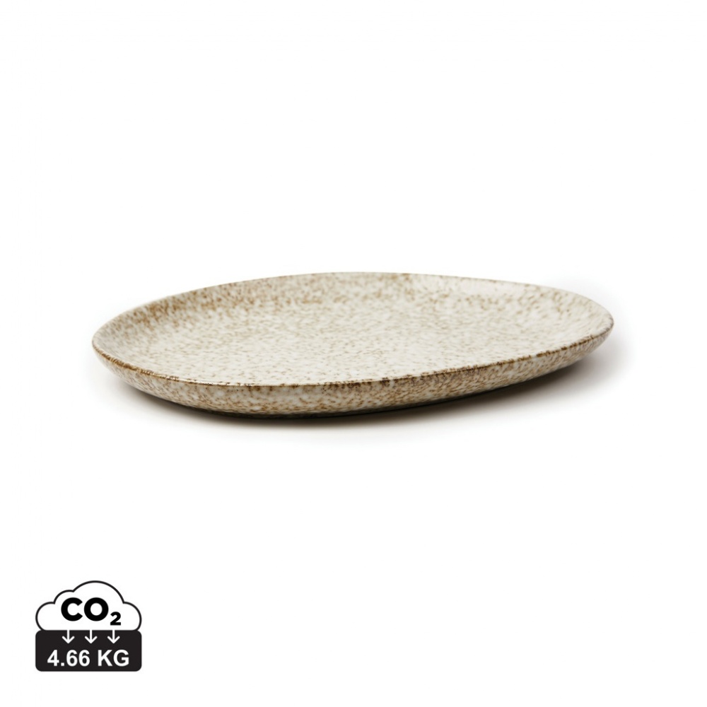 Logo trade promotional merchandise photo of: VINGA Nuvem stoneware serving plate
