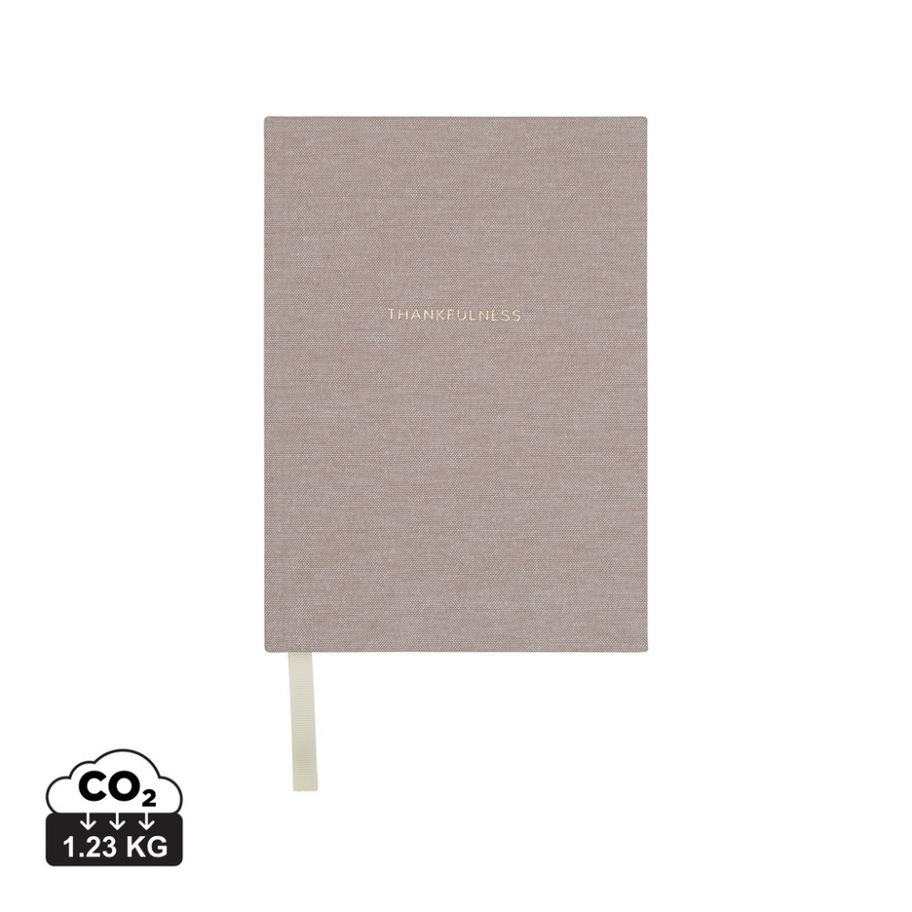Logo trade promotional items image of: VINGA Thankfulness GRS recycled paper journal