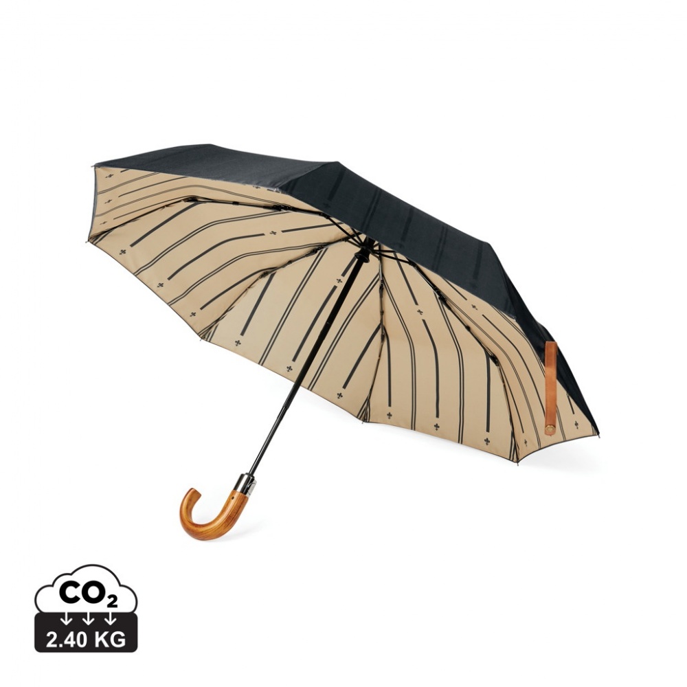 Logo trade advertising product photo of: VINGA Bosler AWARE™ recycled pet 21" foldable umbrella