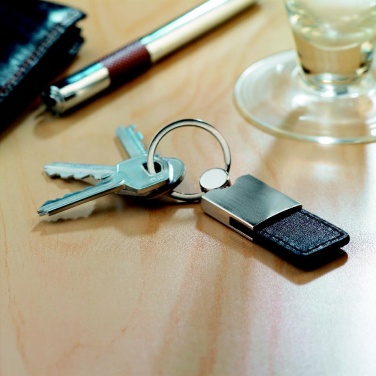 Logotrade promotional product picture of: PU and metal key ring Helsinki
