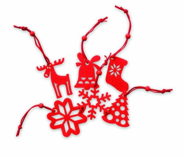 Logo trade promotional giveaway photo of: Set of 6 felt tree hangers